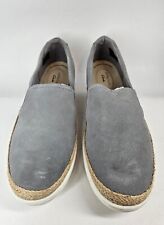 Clarks Collection Women Shoes Marie Sail Slip-on Flat Loafer White/Grey Size 10