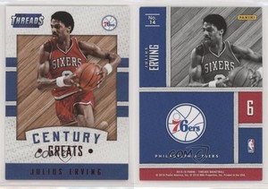 2015-16 Panini Threads Greats Century Proof Red /99 Julius Erving #14 HOF