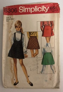 Simplicity 8306 Vintage 60s Sewing Pattern Child & Girl's Skirt & Jumper Size:12 - Picture 1 of 8