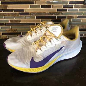 Rare Nike Running Hogben Air Zoom sneakers size 12 Lakers Colors yellow & purple - Picture 1 of 9