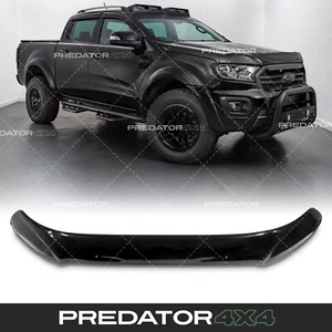 BLACK FRONT BUMPER BONNET GUARD PROTECTOR FOR FORD RANGER T7 T8 2015-2021 - Picture 1 of 12