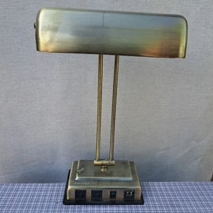 Hotel Desk Table Lamp Double Column Plug Ins - Picture 1 of 5