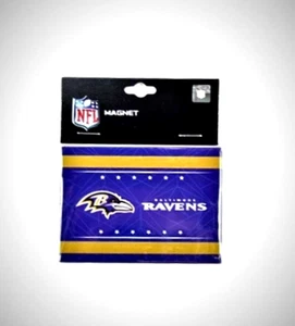 Baltimore Ravens Official Merch Fan Gear Geo Magnet Rectangle Size: 3.5" By 2.5" - Picture 1 of 2
