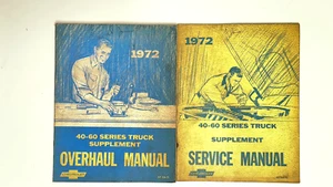 1972 Chevrolet 40-60 Series Truck Service Manual Overhaul & Supplement Set - Picture 1 of 5