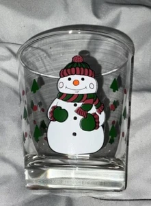 Anchor Hocking Weihnachten Schneemann vorne hinten hinten Urlaub 12 Unzen Tasse 1990 neu - Bild 1 von 22