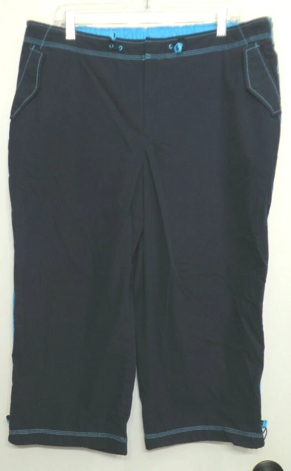 Pantalones cortos SJB Active St. John's Bay Capris para mujer XL azul marino Foto 1 de 4