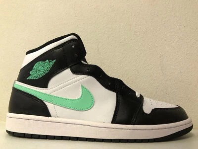 Nike Air Jordan 1 Mid White Green Glow Black DQ8426-103 Size 11 - Image 1 of 4