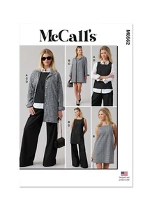 McCalls Easy SEWING PATTERN M8562 Misses Top,Dress,Jacket,Trousers 6-14 Or 16-24 - Picture 1 of 7