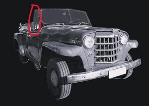 Reproduction Pair of Vent Glass fits Willys Jeepster Vent glass 48-51 - Foto 1 di 3
