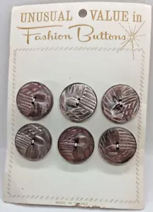 6-Buttons sewing & crafting vintage Unusual Value Fashion , original card. - Picture 1 of 3