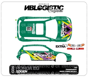 Honda Civic EG Universal WaterSlide Decal für Hot Wheels Maßstab 1:64 01 - Bild 1 von 3