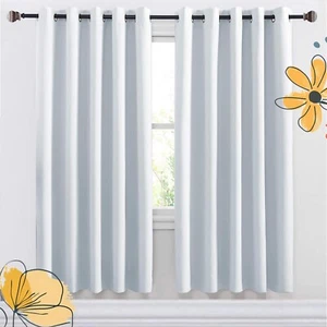 Blackout Window Curtain Panels – Full Light Blocking Drapes with Thermal B - Picture 1 of 8
