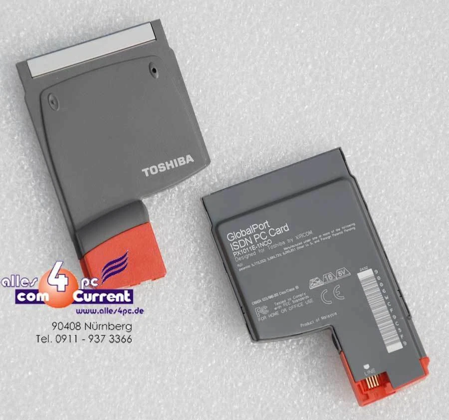 SCHNELLE XIRCOM TOSHIBA REAL PORT 2 PCMCIA CARDBUS ISDN KARTE PC CARD R2I #K892 - Bild 1 von 1