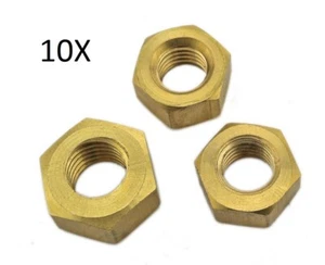 10 HEXAGONAL NUTS BRASS M2 UNI 5588 microdice electronic computer screws M 2 - Picture 1 of 1