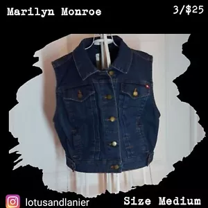 Marilyn Monroe Denim Vest Sz Medium. 3/$25 - Picture 1 of 4