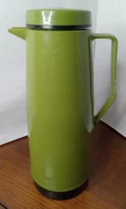 Vintage Thermos King Seely Model 90Q Carafe Filler Green Avocado  USA MCM - Picture 1 of 6