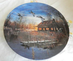 TWILIGHT FLIGHT PLATE WOODLAND WINGS JIM HANSEL - Picture 1 of 3