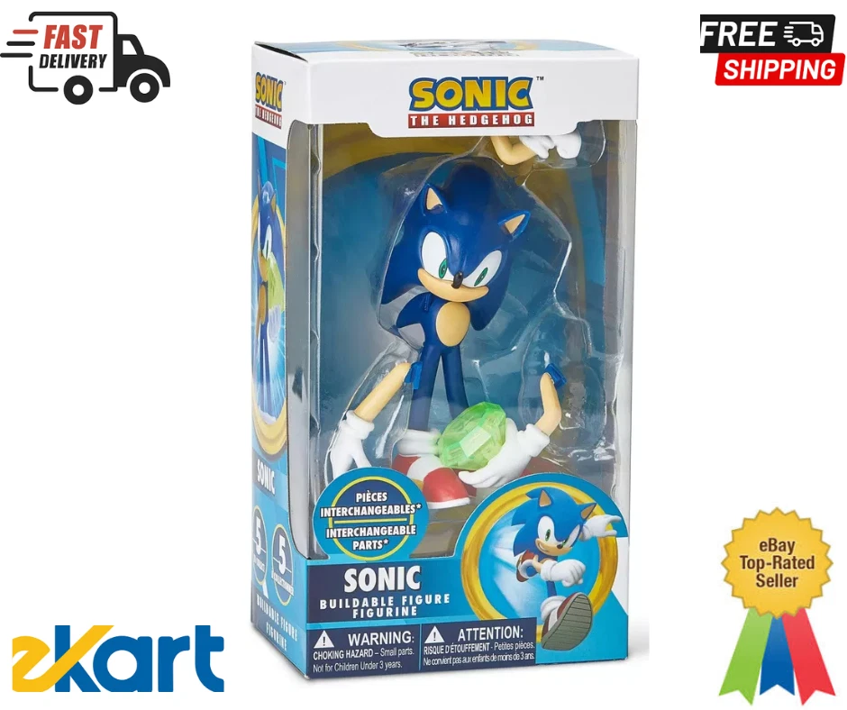 Figura de acción de juguete Sonic - Figura con colas, nudillos, Amy Rose y sombra Foto 1 de 4