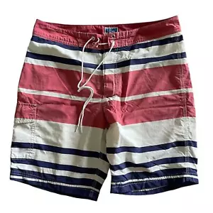J. Pantaloncini da bagno CREW Flex foderati da tavola uomo 30 righe multicolore coulisse - Foto 1 di 11