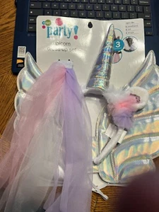 birthday girl unicorn set/dress Up Set # pieces Iridescent NWT - Picture 1 of 3
