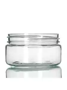6 pezzi, 2 oz PET trasparente vaso a parete singola 58-400 finitura collo con coperchio nero - Foto 1 di 4