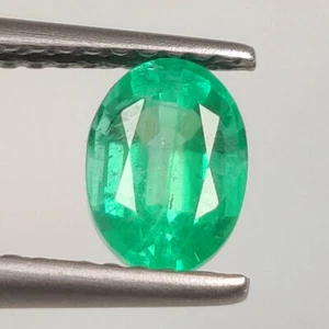 0,94 CT - Esmeralda natural de Zambia brillo perfecto gema verde forma ovalada - 7424 - Imagen 1 de 2