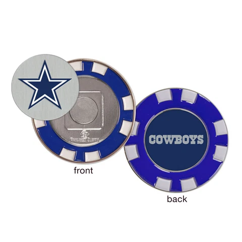 Dallas Cowboys Poker Chip Golf Ball Marker Cover