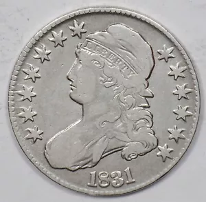 1831 Capped Bust Half Dollar 90% silver VF Nice Luster! U0766 - Picture 1 of 2
