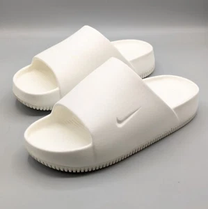 NIKE Calm Slide Lightweight Foam FD4116-100 White Size Men 5 Women 6 - Picture 1 of 9