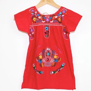 Kids: Mexican Bohemian Dress Red - Bild 1 von 3