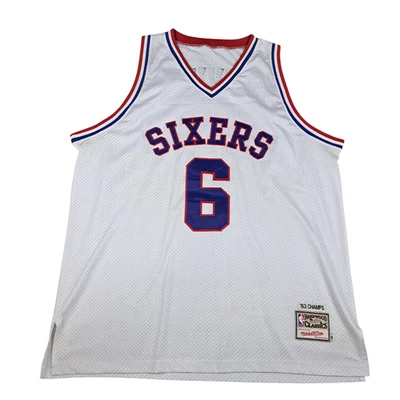 Camiseta deportiva Mitchell Ness Hardwood Classics Julius Erving para hombre 56 '83 Champs Sixers Foto 1 de 4