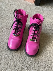 Rosa Steve Madden Combat Style Stiefel Mädchen Gr. 12 stylisch! - Bild 1 von 4