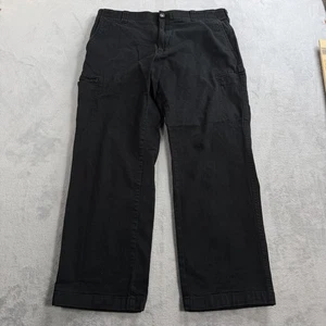 Lee Pants Mens 36x30 Extreme Comfort Straight Fit Stretch Utility Zip Cargo BLK - Foto 1 di 11