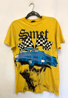 Smet Yellow Foil Print Cadillac T Shirt &Diamantes By Christian Audigier Size M - image 1 of 4