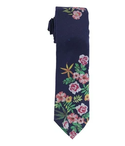 bar III Mens Cesar Floral Skinny Self-tied Necktie, navy, One Size - Picture 1 of 1