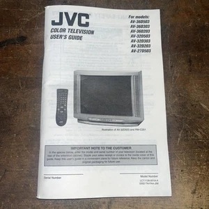 JVC Color Television Users Guide Booklet French And English - Setup, Functions - Picture 1 of 3