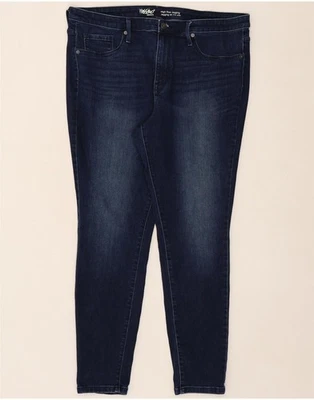 Pantalones de mezclilla para mujer Mossimo tiro alto EE. UU. 18 2XL W34 L29 azul marino algodón CY03 Foto 1 de 3