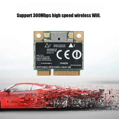 For RealTek RTL8191SE Mini PCI E 300M Wireless Network Card 593533-001 For H SAL - Bild 1 von 4