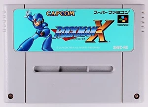 Mega Man X Capcom Super Famicom Cartridge SFC SNES (Japan) - Picture 1 of 7
