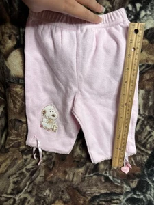 Lindo pantalón bebé rosa Snoopy 0-3 meses peanuts vintage raro galleta Snoopy - Imagen 1 de 14
