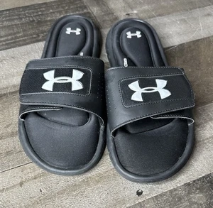 Herren Under Armour (1287318-001) Ignite IV Komfort Pantoletten schwarz/weiß (70A-G) Größe 11 - Bild 1 von 7