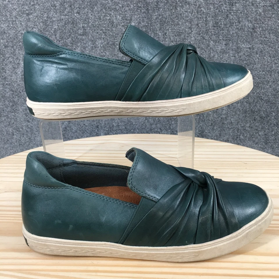 Zapatos Cobb Hill para mujer 8,5 M Willa informales sin cordones mocasín CG8536 cuero verde Foto 1 de 4