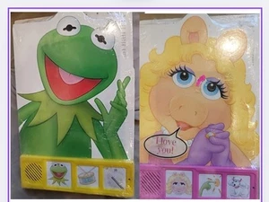RARE SEALED 2 PACK Muppets Miss Piggy & Kermit The Frog Sound Books NOS 1995 - Picture 1 of 13