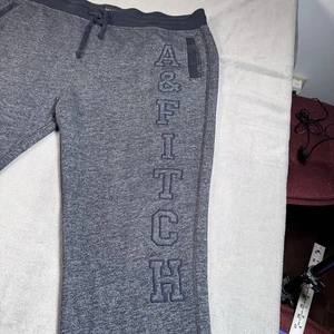 Abercrombie & Fitch Men’s Sweatpants XXL Blue Gray Logo Joggers Lounge Pants - Picture 1 of 9