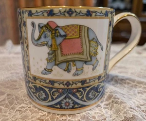 Wedgwood Elephant Mug 8.5cm Blue & Gold Ceramic Used - Picture 1 of 9