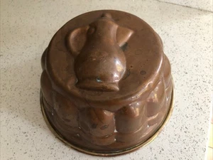 Vintage Copper Jelly Blancmange Mould Mold Coffee Pot Design French Origin ? Vgc - Picture 1 of 9