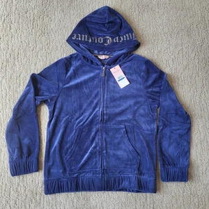 Girl's Juicy Couture Navy Blue Hooded Zip-Up Sweatshirt – Size XL (16) – NWT - Picture 1 of 5