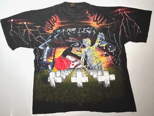 Vintage METALLICA getragen - EINMAL ORIGINAL Brockum Etikett ALL OVER Print 5 ALBEN 2-seitig - Bild 1 von 8