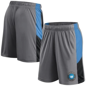 Men's Fanatics Gray Charlotte FC Team Shorts - Picture 1 of 3