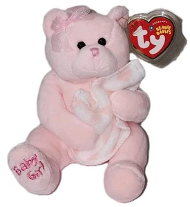 Juguete de peluche Ty Beanie Baby - BABY GIRL the Bear con manta (7 pulgadas) MWMTs - Imagen 1 de 11